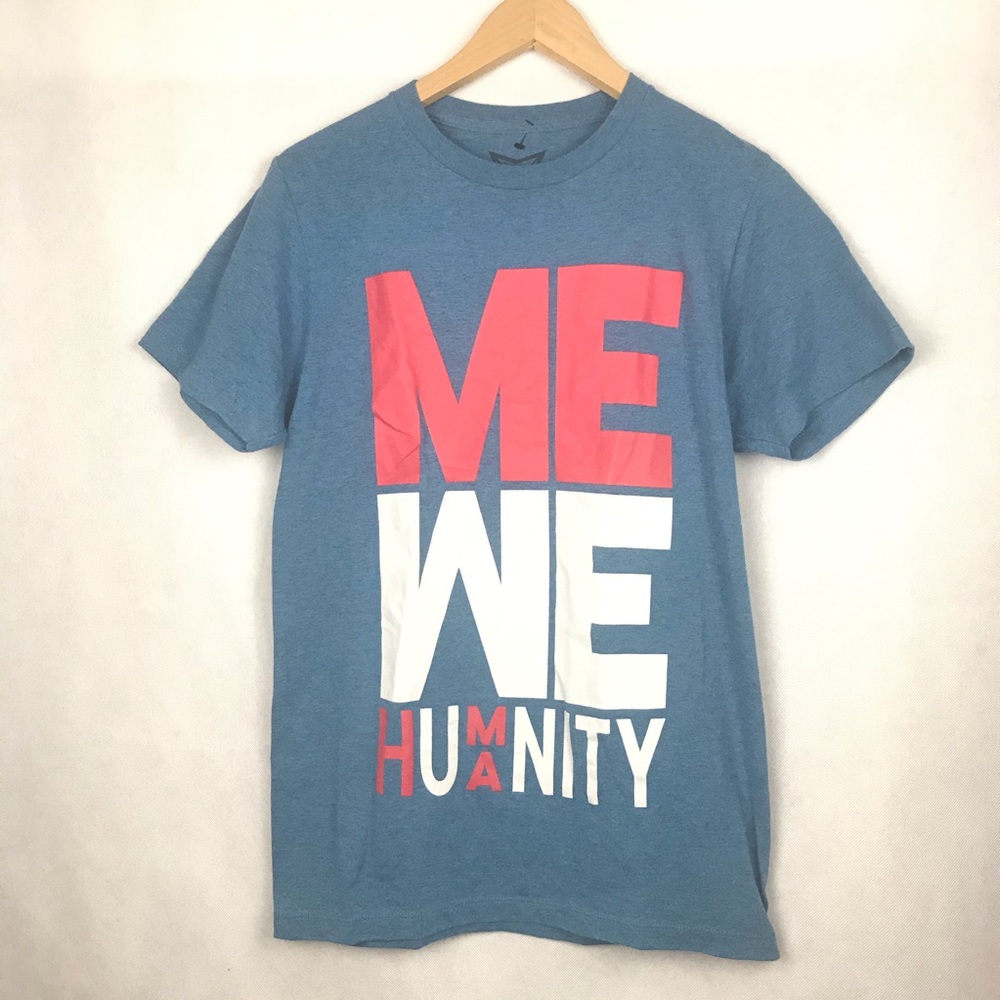 UNIVIBE “Me We Humanity” Graphic Tee T-shirt S Streetwear City Casual Everyday